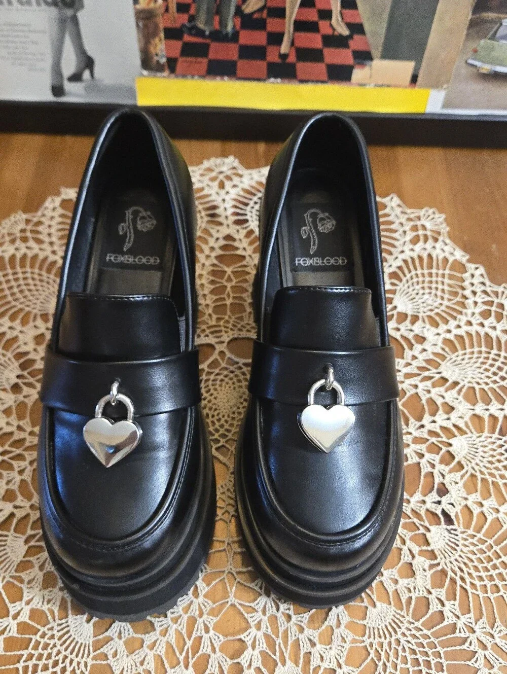 Foxblood Sabrina Black Platform Loafer Chunky  Women’s Shoes ✨️See Size Note✨️